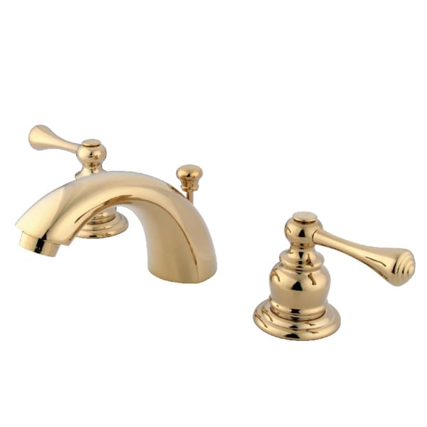 KB942BL Mini-Widespread Bathroom Faucet, Polished Brass